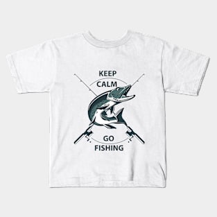 KEEP CALM AND GO FISHING Kids T-Shirt